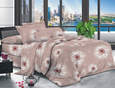Сімейний набір постільної білизни 240*220 із полікотону №207453 Черешенька™