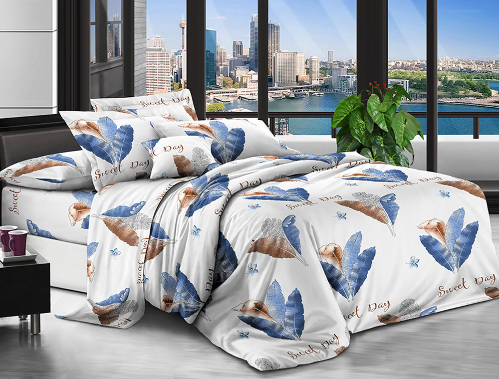 Двоспальний набір постільної білизни 180*220 із полікотону №20015 Черешенька™