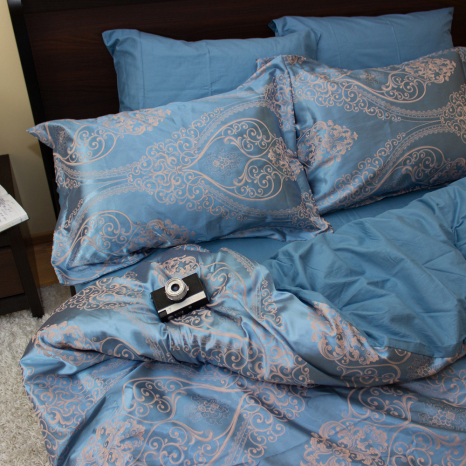 Двуспальный набор постельного белья 180*220 из Жаккарда №019AB KRISPOL™