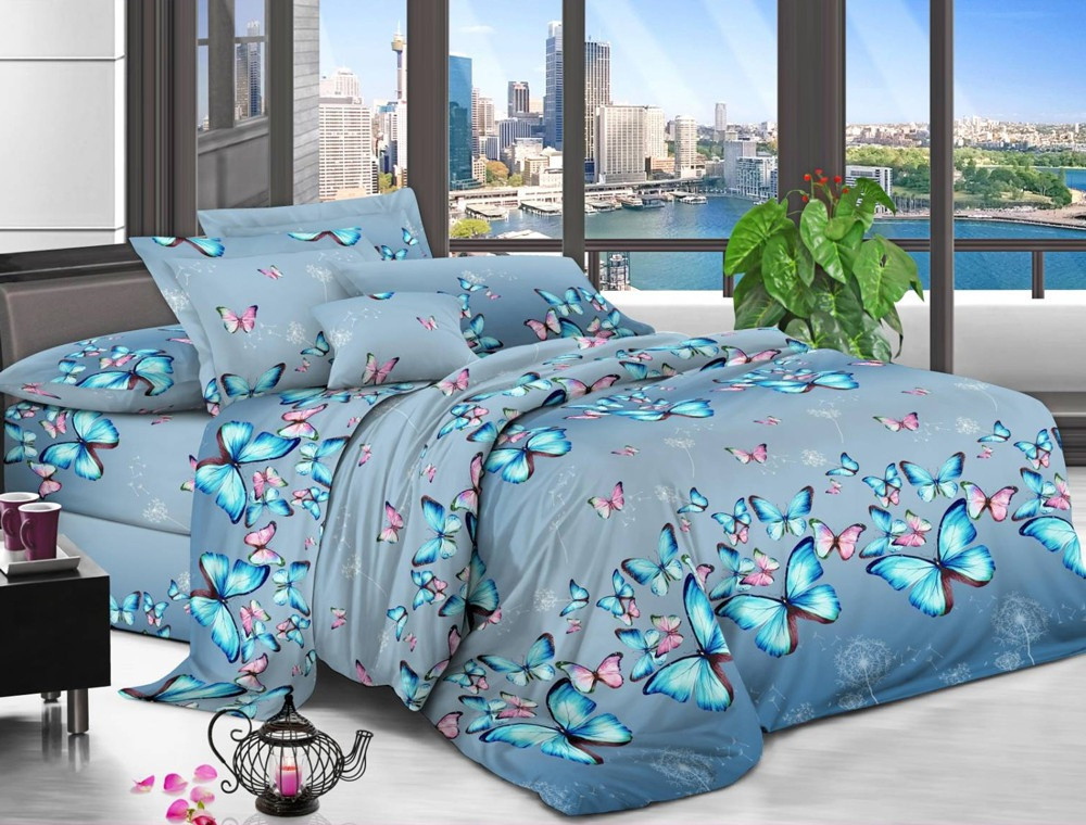 Євро набір постільної білизни 200*220 із полікотону №204243 Черешенька™