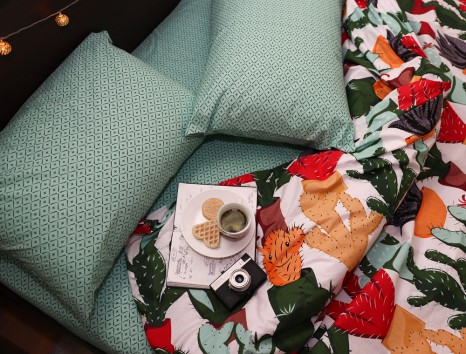 Евро макси набор постельного белья 200*220 из Бязи "Gold" №151332AB Черешенка™