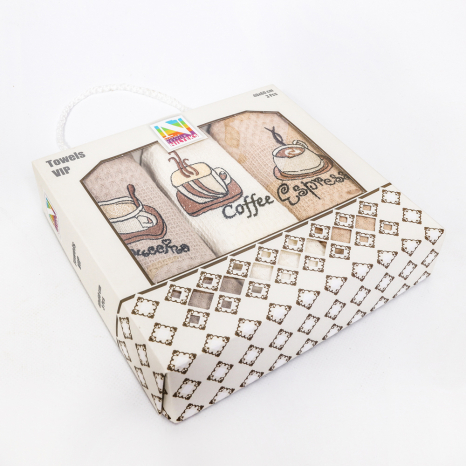 Набір кухонних рушників Nilteks Coffee 40*60 (3 шт)