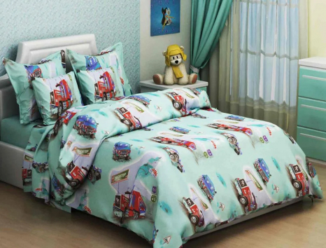 Тканина для постільної білизни Бязь "Gold" Lux дитяча GLB0669blue