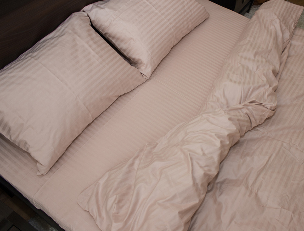 Євро-максі набір постільної білизни 200*220 зі Страйп Сатину №5412077 KRISPOL™