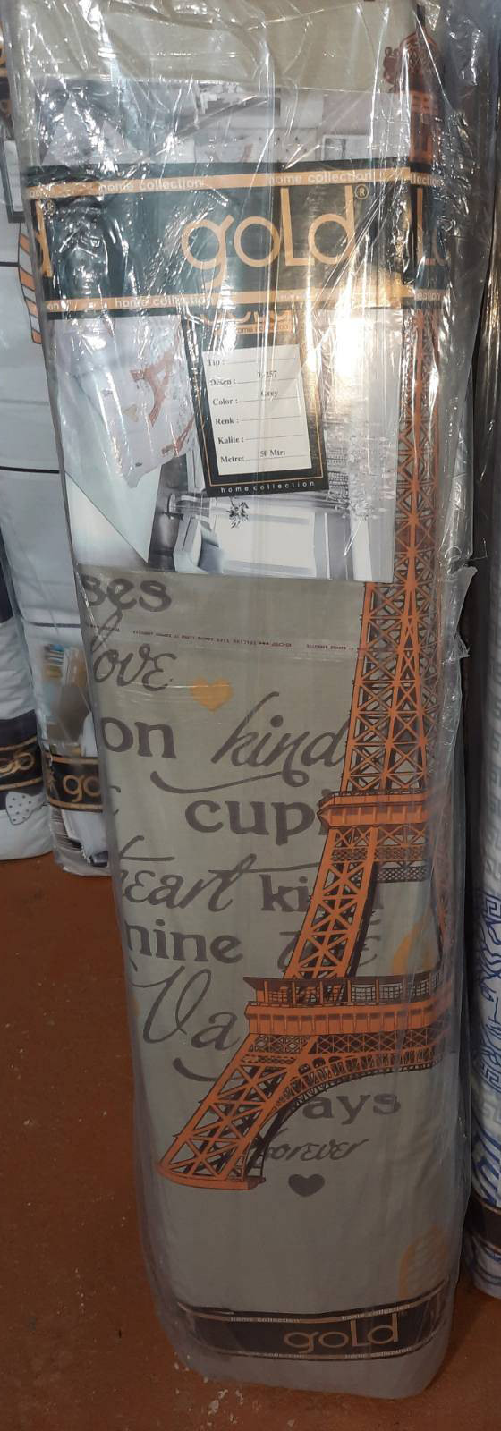 Тканина для постільної білизни Бязь "Gold" Lux GL3697grey