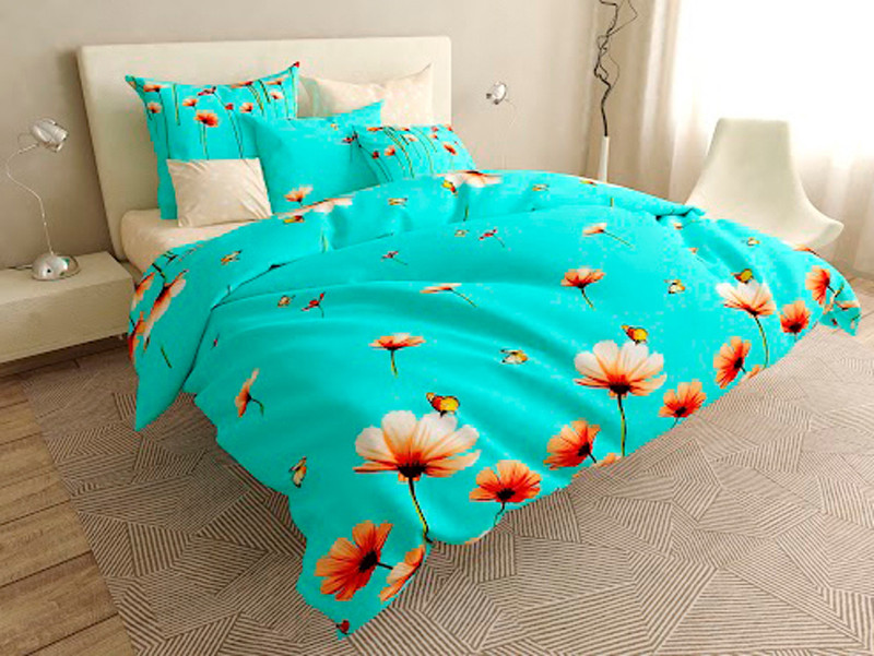 Евро макси набор постельного белья 200*220 из Сатина №173AB Черешенка™