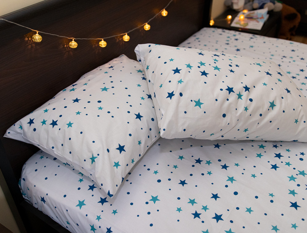 Двоспальний набір постільної білизни 180*220 із Бязі "Gold" №151516AB Черешенка™