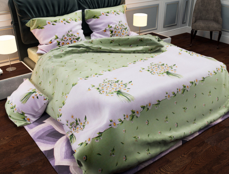 Двоспальний набір постільної білизни 180*220 із Бязі "Gold" №156673 Черешенка™