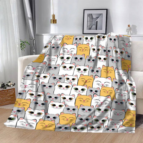 Плед з 3D-принтом 160*200 "Помаранчеві Коти" №20222335