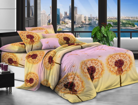 Євро набір постільної білизни 200*220 із полікотону №203425 Черешенька™