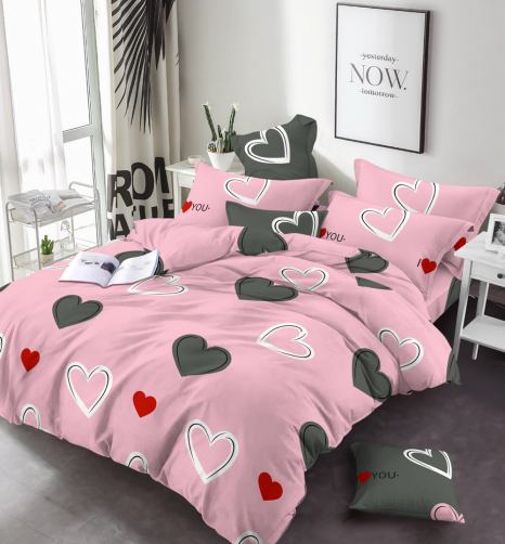 Ткань для постельного белья Бязь "Gold" Lux GL17040pink