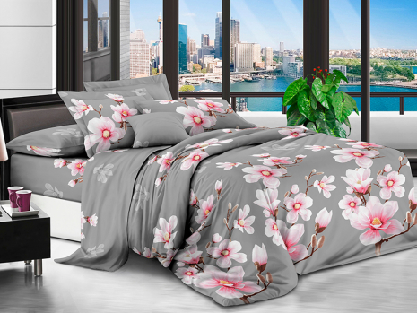 Двуспальный набор постельного белья 180*220 из поликотона №20274 Черешенка™