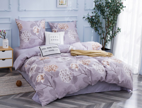 Ткань для постельного белья Бязь "Gold" Lux "Цветочное прикосновение" GL1497 (A+B) - (50м+50м)