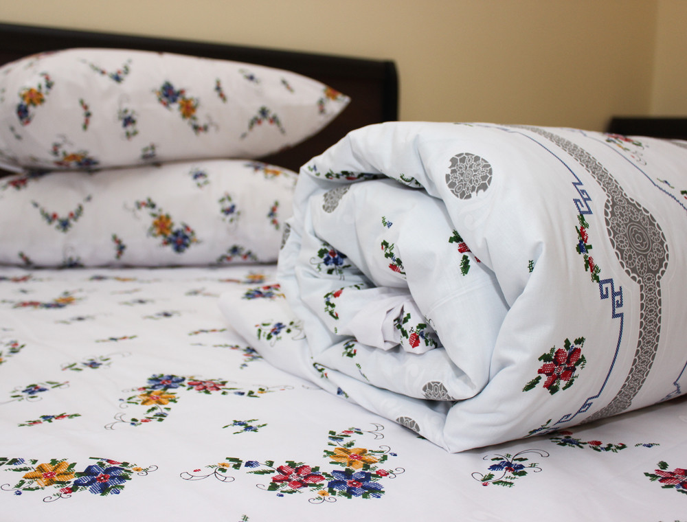 Двоспальний набір постільної білизни 180*220 із Бязі "Gold" №15179 Черешенка™