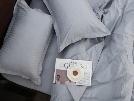 Евро макси набор постельного белья 200*230 из Страйп Сатина D-011