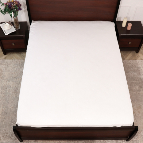 Простирадло на резинці (180*200*25) однотонне біле №12346