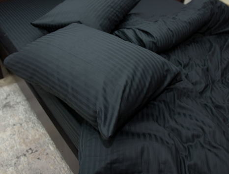 Евро макси набор постельного белья 200*220 из Страйп Сатина №19-4305 Черешенка™