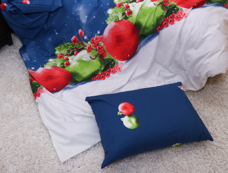 Сімейний набір постільної білизни із Ранфорсу №18847AB Черешенка™