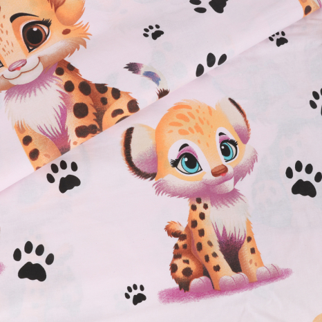 Ткань для постельного белья Бязь "Gold" Lux детская GLB8127pink