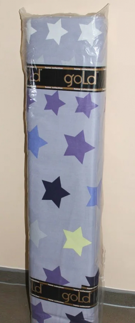 Ткань для постельного белья Бязь "Gold" Lux "Звезды (серый)" GL191