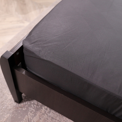 Простирадло на резинці (120*200*25) геометрія на сірому №1717