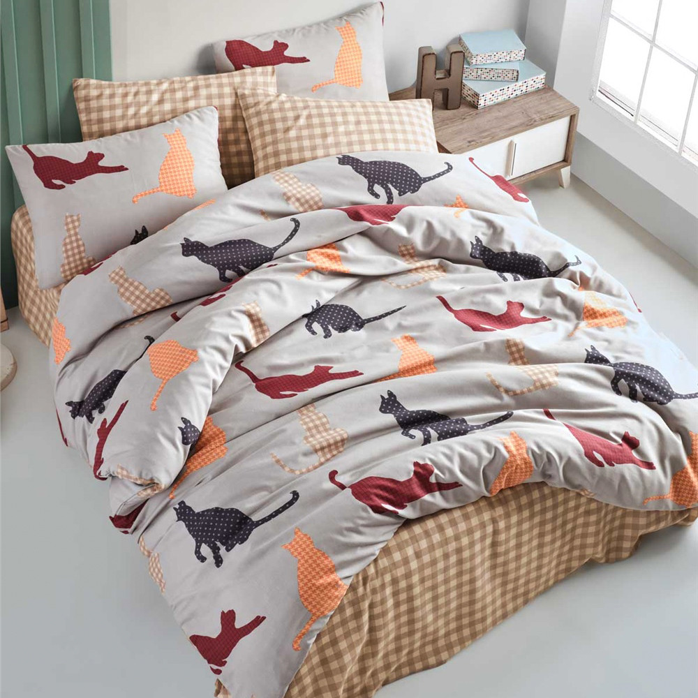 Євро-максі набір постільної білизни 200*220 із Бязі "Gold" №15942AB Черешенка™