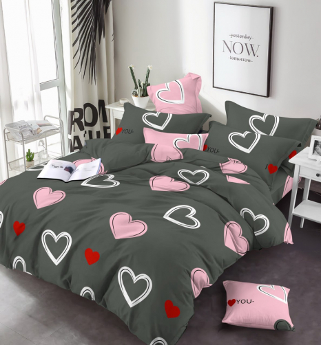 Тканина для постільної білизни Бязь "Gold" Lux GL17040grey