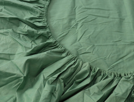 Простирадло на резинці (140*200*25) зелене №1052