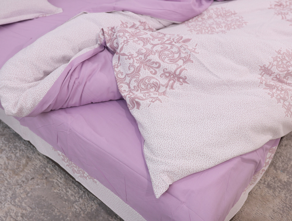 Евро макси набор постельного белья 200*230 из Трикотажа (Вязка) №500-07 Черешенка™