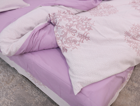 Евро макси набор постельного белья 200*230 из Трикотажа (Вязка) №500-07 Черешенка™