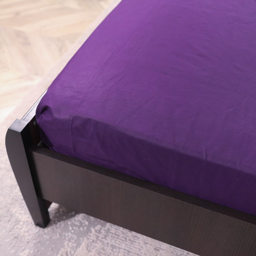 Простынь на резинке (160*200*25) фиолетовая №662065