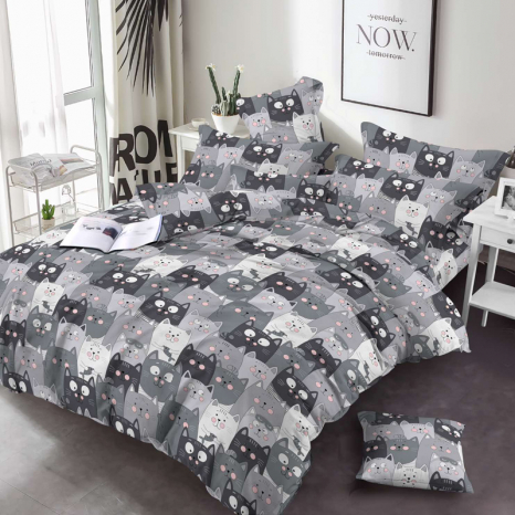 Ткань для постельного белья Бязь "Gold" Lux детская GLB295gray