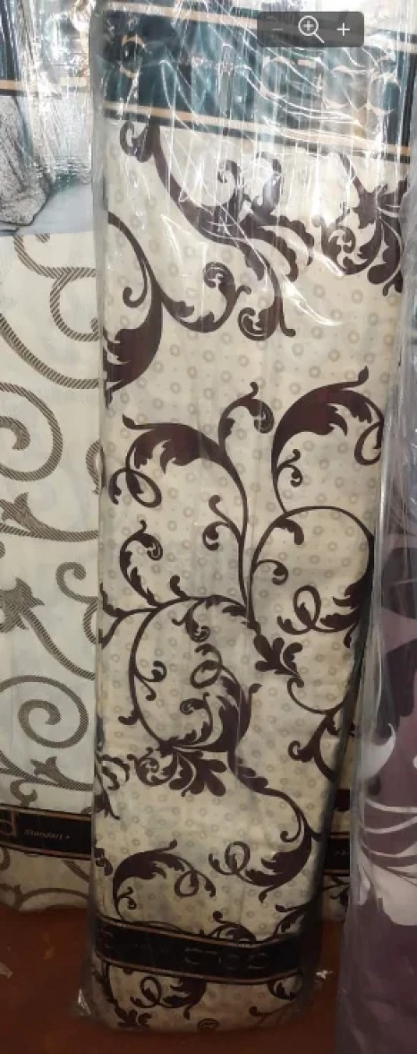 Ткань для постельного белья Бязь "Gold" Lux "Абстрактний принт (завитки, крупный)" GL009