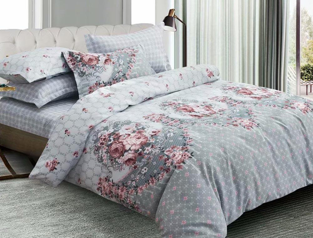 Полуторний набір постільної білизни 150*220 із Бязі "Gold" №151083AB Черешенка™