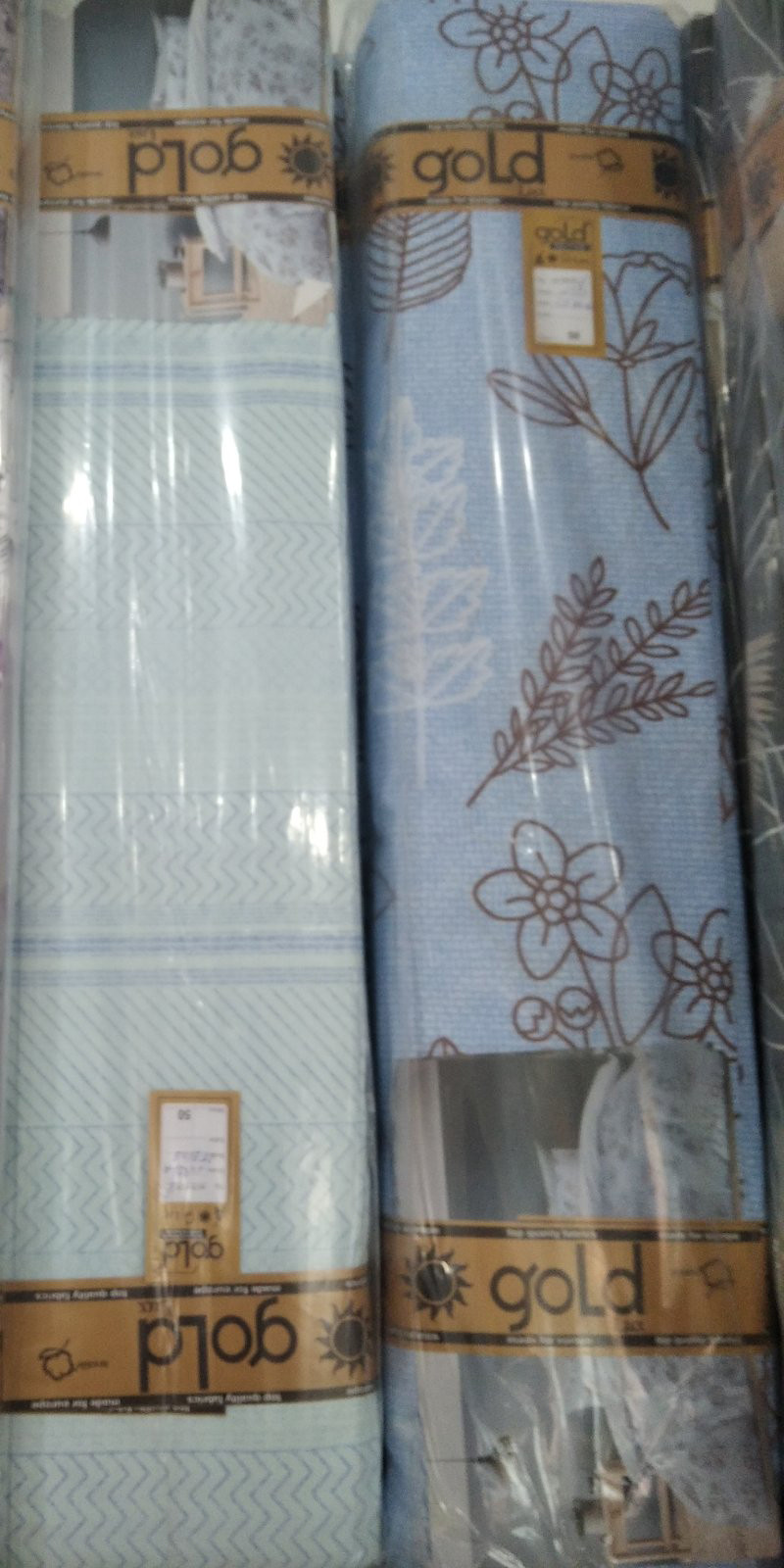 Ткань для постельного белья Бязь "Gold" Lux GL1873-blue (A+B) - (50м+50м)