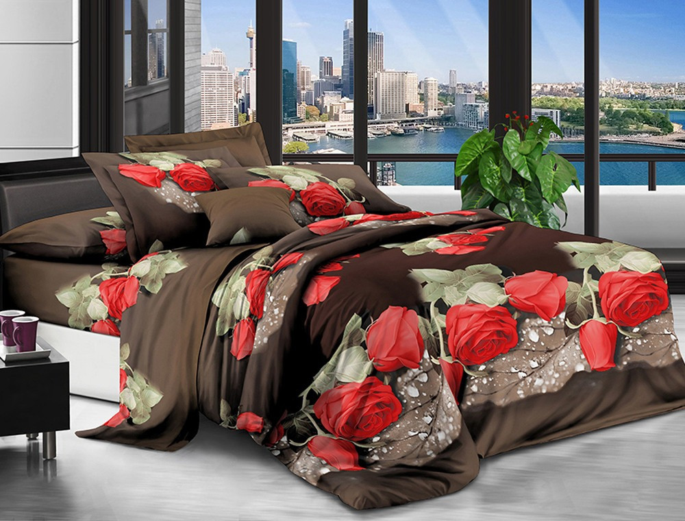 Двоспальний набір постільної білизни 180*220 із полікотону №208054 Черешенька™