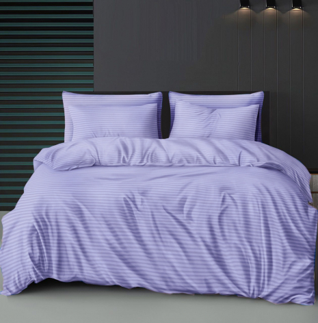Тканина для постільної білизни Бязь "Gold" Lux смугаста GLS11047lavender (50м)
