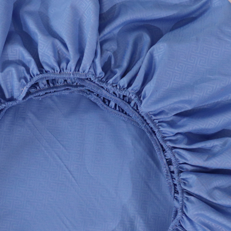 Простирадло на резинці (160*200*25) блакитний орнамент №2318