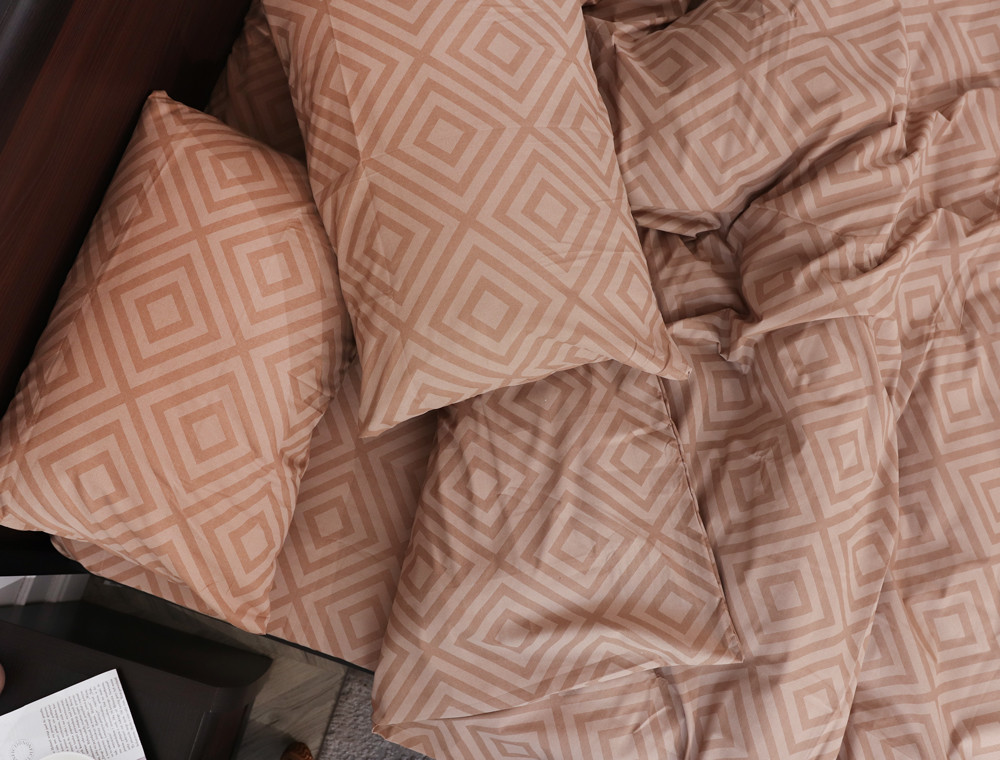 Полуторный набор постельного белья с ромбами 150*220 из Бязи "Gold" №158119 Черешенка™