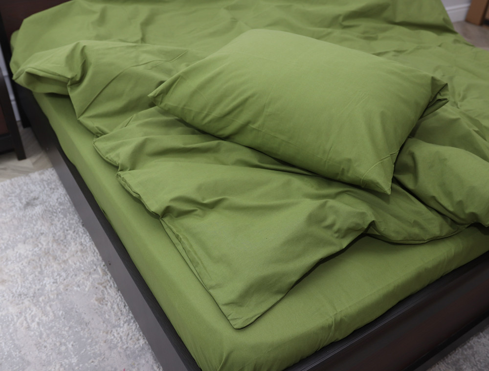 Двоспальний набір однотонної постільної білизни 180*220 із Бязі "Gold" №155528 Черешенка™