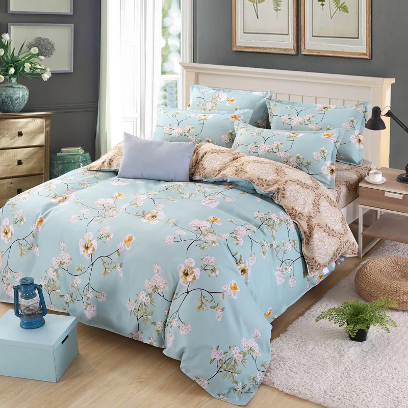 Ткань для постельного белья Бязь "Gold" Lux GL1771blue (A+B) - (50м+50м)