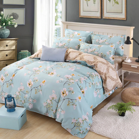 Ткань для постельного белья Бязь "Gold" Lux GL1771blue (A+B) - (50м+50м)