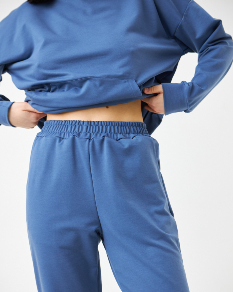 Жіночий спортивний костюм з капюшоном (Розмір M) синій №20222140