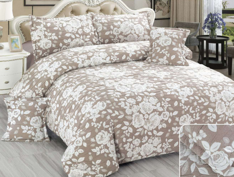 Евро макси набор постельного белья 200*230 из Муслина №600-10 Черешенка™