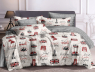 Семейный набор хлопкового постельного белья из Сатина №022AB Черешенка™