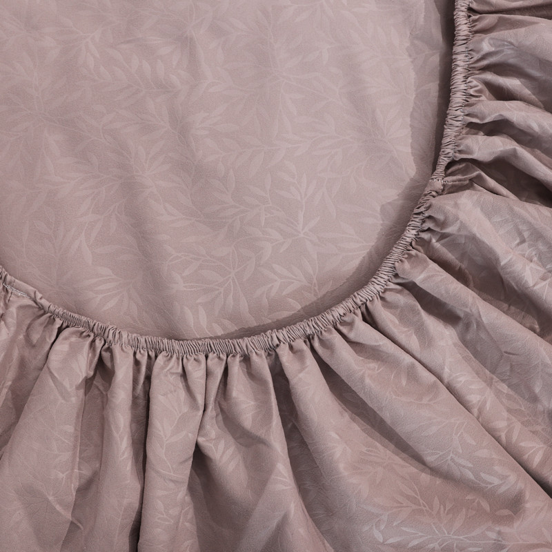 Простирадло на резинці (160*200*25) з гілочками на пудровому №8582