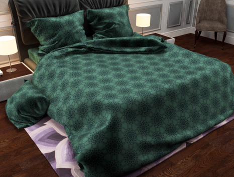 Тканина для постільної білизни Бязь "Gold" Lux "Вензельне сонце" GL1023B