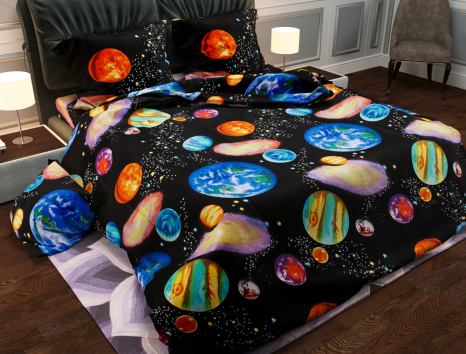 Двоспальний набір постільної білизни 180*220 із Бязі "Gold" №154115 Черешенка™