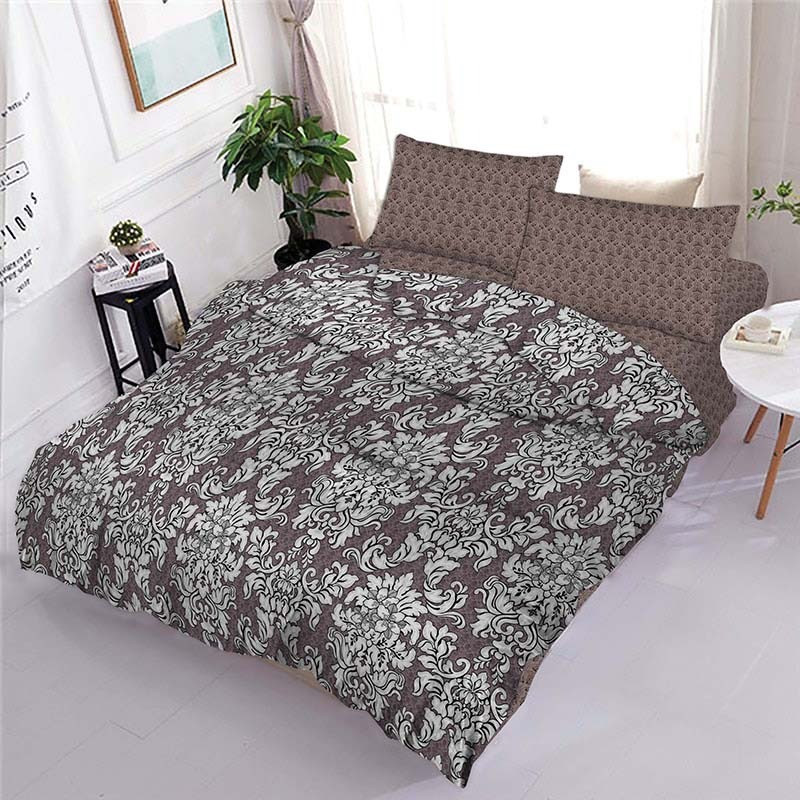 Тканина для постільної білизни Бязь "Gold" Lux GL7348brown (A+B) - (50м+50м)