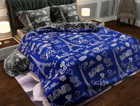 Двоспальний набір постільної білизни 180*220 із Бязі "Gold" №151997AB Черешенка™